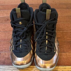 Nike Black and Bronze High-Top Sneakers